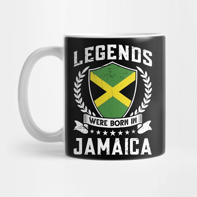 Vintage Design Jamaican Flag Jamaica by MGS